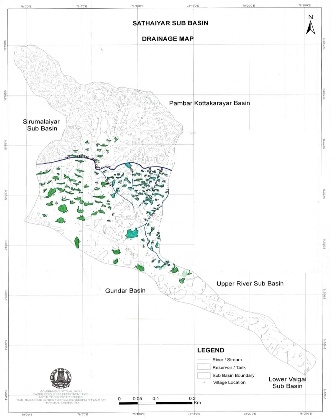 SUB BASIN DRAINAGE MAP